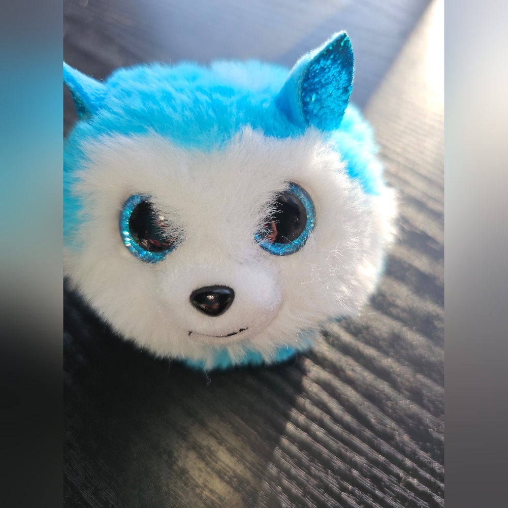 Ty Blue and White Husky Plush BeanieToy